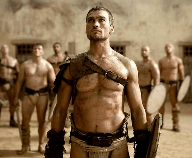 Andy Whitfield Spartacus gladiateur