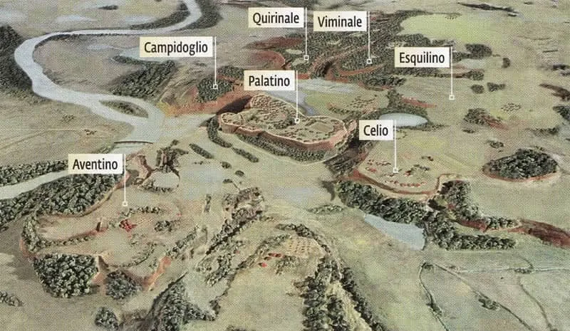 Details 7 collines rome antique