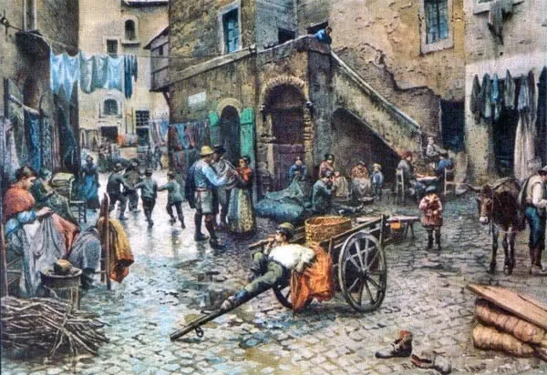 Ilustration Ghetto Rome 1886