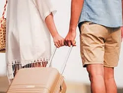 Couple voyage valise
