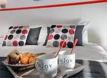 Chambre dans un Bed & Breakfast à Rome.
