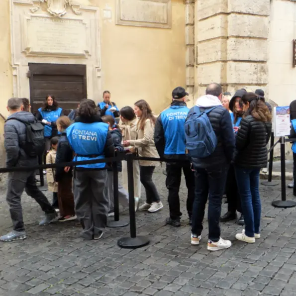 Fontaine de Trevi - Point d'entrée de la zone payante