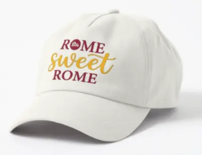 Casquette avec l'inscription Rome Sweet Rome