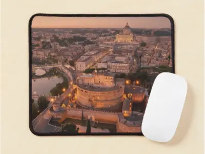 Tapis souris avec la photo de Rome au coucher de soleil