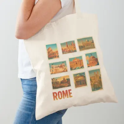 Tote Bag avec des Timbres de Rome