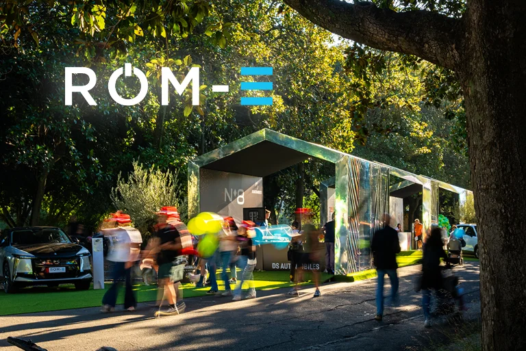 Stands pendant ROM-E écosostenibilità à la Villa Borghese à Rome