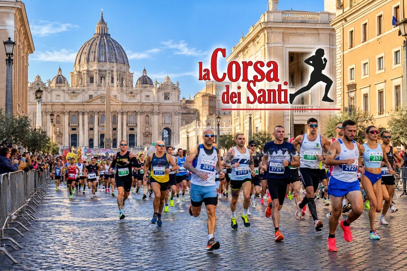 La Corsa dei Santi passe devant la Basilique Saint-Pierre