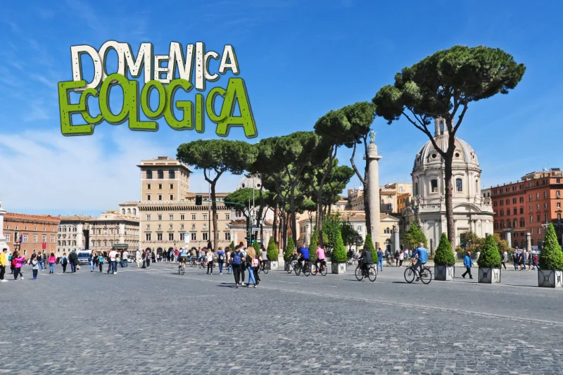 Centre de Rome lors d’une Domenica Ecologica, rues sans voitures