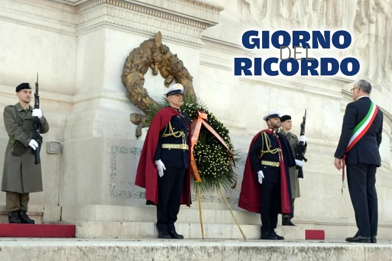Cérémonie du Giorno del Ricordo à Rome, dépôt de gerbe à l’Altare della Patria